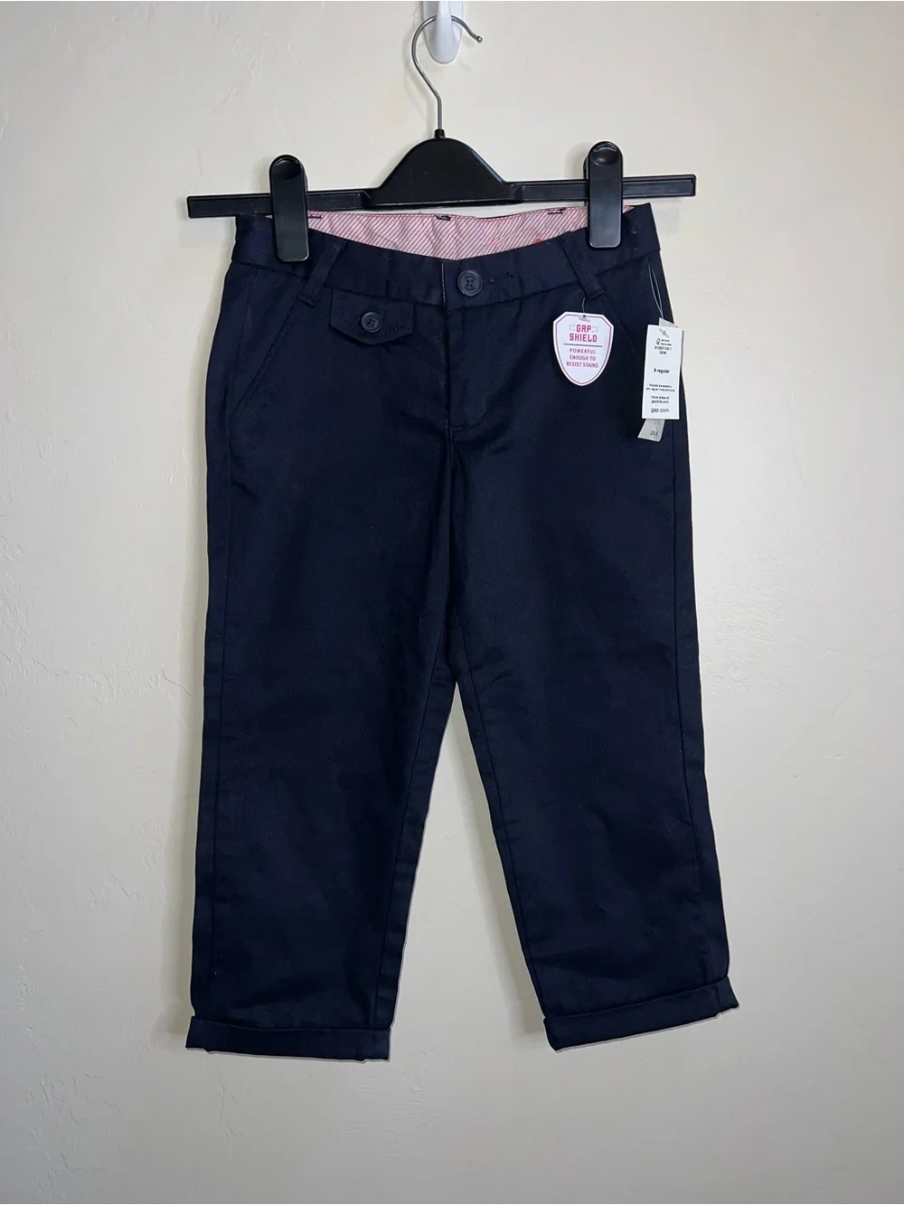 NWT GapKids Girls Size 8 Navy Uniform Capri Pants Gap Shield School Chino